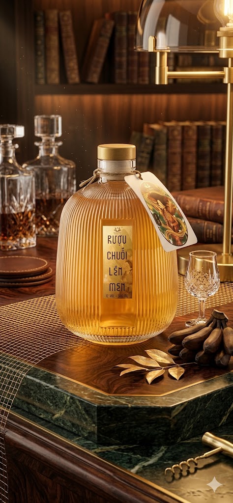 Rượu chuối lên men Ái Lâm - THƯỢNG HẠNG -  Chai 500 ML 